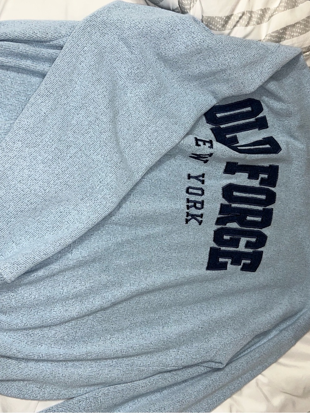 Light Blue Old Forge New York Crewneck Sweater